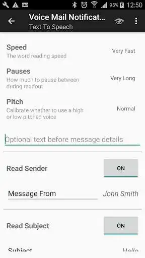 Play Voice Mail Notifications