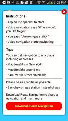 Play Voice Navigation