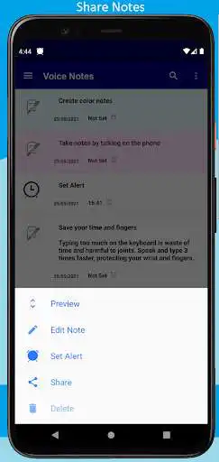 Play Voice Notes - Color Notes as an online game online Voice Notes - Color Notes with UptoPlay com.voicenote.seslinotlarpro<br><br>An app that allows you to quickly and easily record short notes as well as important ideas with set reminders using speech recognition.<br><br>You can quickly create a new note using speech recognition and, if necessary, edit the transcribed text using auxiliary actions or a virtual keyboard.<br>Or you can record audio recording of important information and later listen to it personally.<br><br>Create reminders for important notes: select a time and then choose an audio alert, vibration, or repeat reminder, if desired.<br><br>You can send the text of a note or several notes to yourself or friends on social networks, by e-mail, etc.</p></div><br><br><br><a title= Play Voice Notes - Color Notes as an online game Voice Notes - Color Notes with UptoPlay