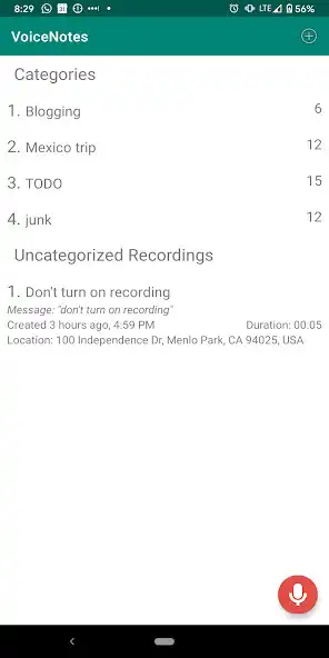 Play VoiceNotes - record ideas with location  time  and enjoy VoiceNotes - record ideas with location  time with UptoPlay