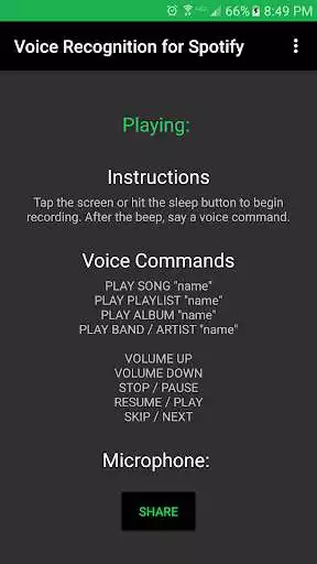 Play Voice Recognition for Spotify