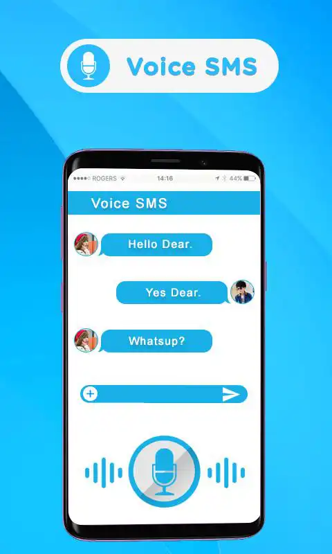 Play Voice SMS Messenger: write sms by voice