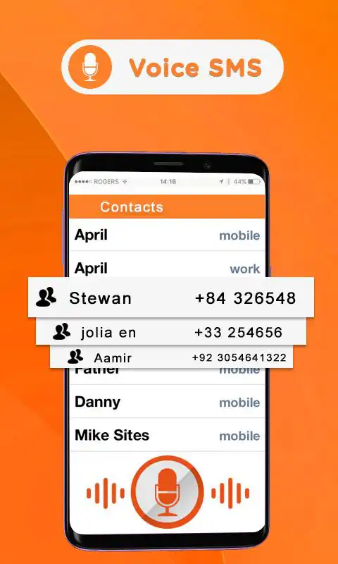 Play Voice SMS Messenger: write sms by voice
