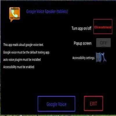 Play Voice text reader (google)