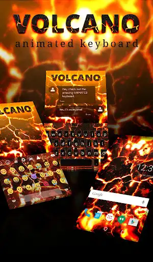 Play Volcano Animated Custom Keyboard + Live Wallpaper  and enjoy Volcano Animated Custom Keyboard + Live Wallpaper with UptoPlay