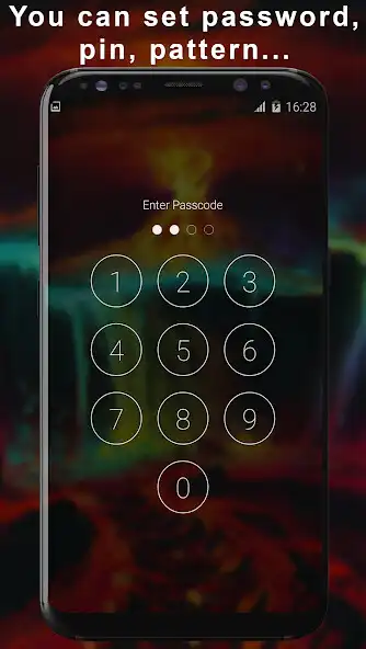 Play Volcano Pattern Lock Screen as an online game Volcano Pattern Lock Screen with UptoPlay