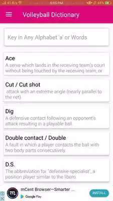 Play Volleyball Dictionary