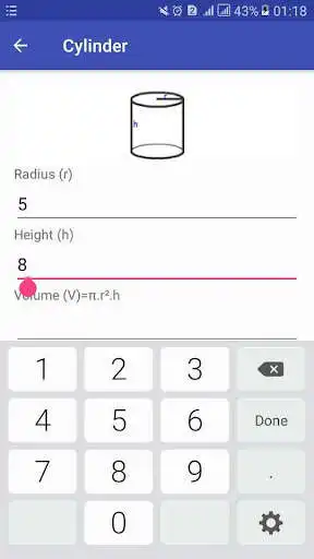 Play Volume Calculator:Cube Prism Sphere Cylinder Cone as an online game Volume Calculator:Cube Prism Sphere Cylinder Cone with UptoPlay