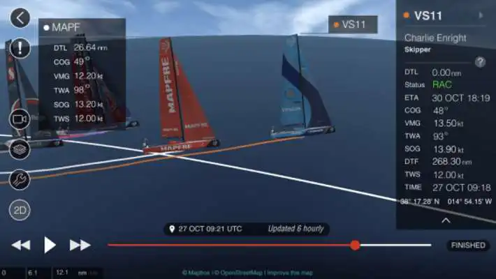 Play Volvo Ocean Race - 3D Tracker