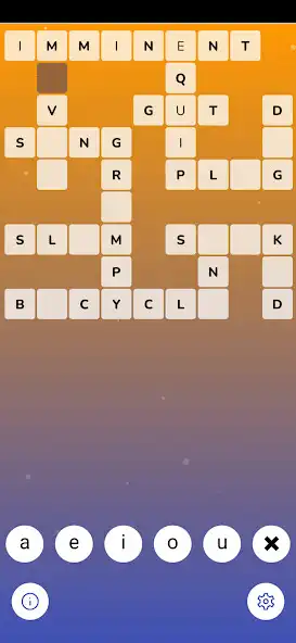 Play Vowel In - Fill Crossword as an online game Vowel In - Fill Crossword with UptoPlay