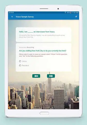 Play APK Voxco Mobile Offline  and enjoy Voxco Mobile Offline with UptoPlay com.voxco.VoxcoMobileOffline