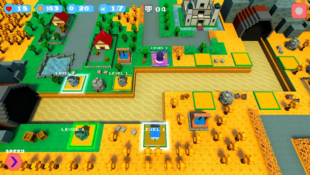 Play Voxel Elemental TD as an online game Voxel Elemental TD with UptoPlay