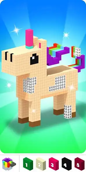 Play Voxly: 3D Coloring Book. as an online game Voxly: 3D Coloring Book. with UptoPlay