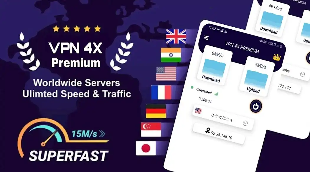 Play VPN 4X Premium  and enjoy VPN 4X Premium with UptoPlay