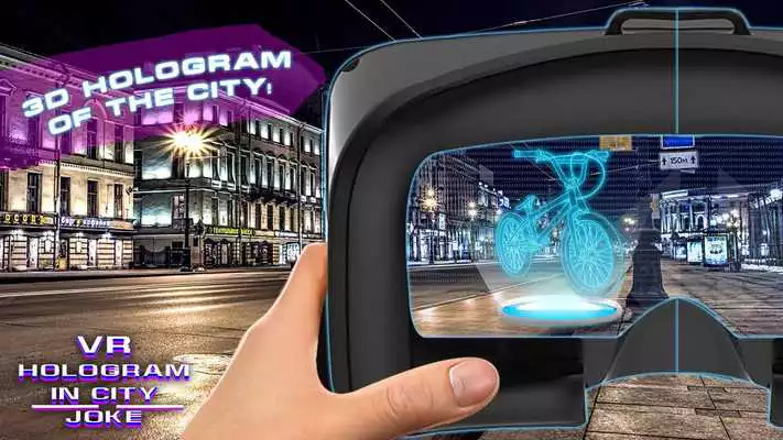 Play VR Hologram in City Joke
