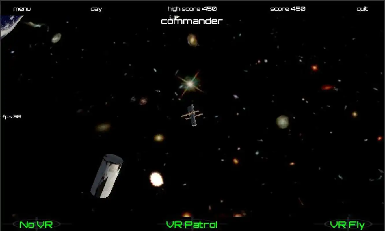 Play VR Space Junk Shooter - No Gyroscope