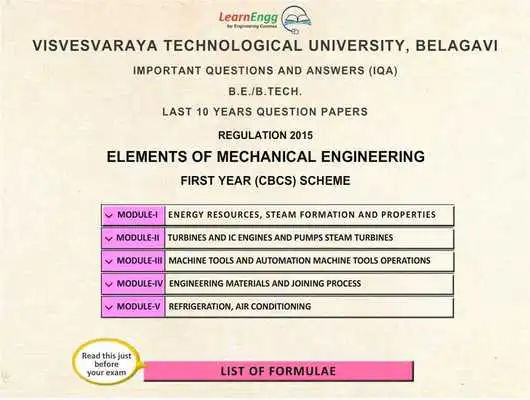 Play VTU Elem of Mechanical Engg Play VTU Elem of Mechanical Engg