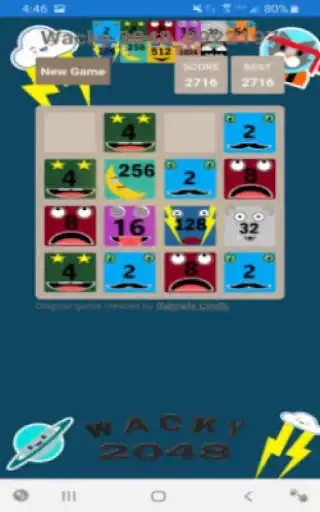 Play Wacky 2048 as an online game Wacky 2048 with UptoPlay