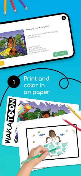 Play Wakatoon - Animated Coloring as an online game Wakatoon - Animated Coloring with UptoPlay