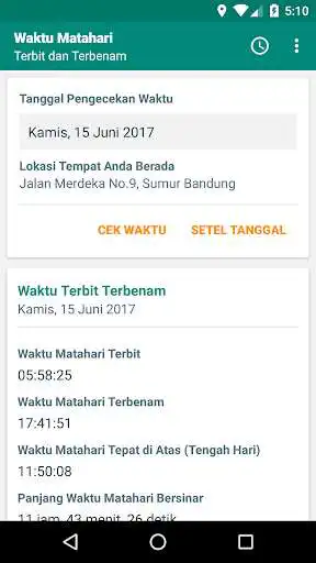 Play Waktu Terbit Terbenam Matahari