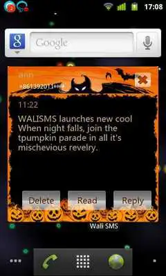 Play Wali SMS Theme:Evil Pumpkin