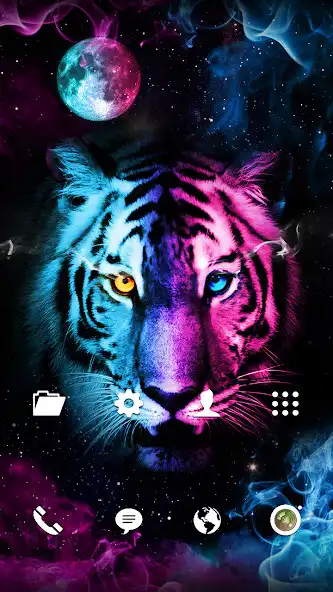 Play Wallpaper-Fantasy Color Tiger  and enjoy Wallpaper-Fantasy Color Tiger with UptoPlay