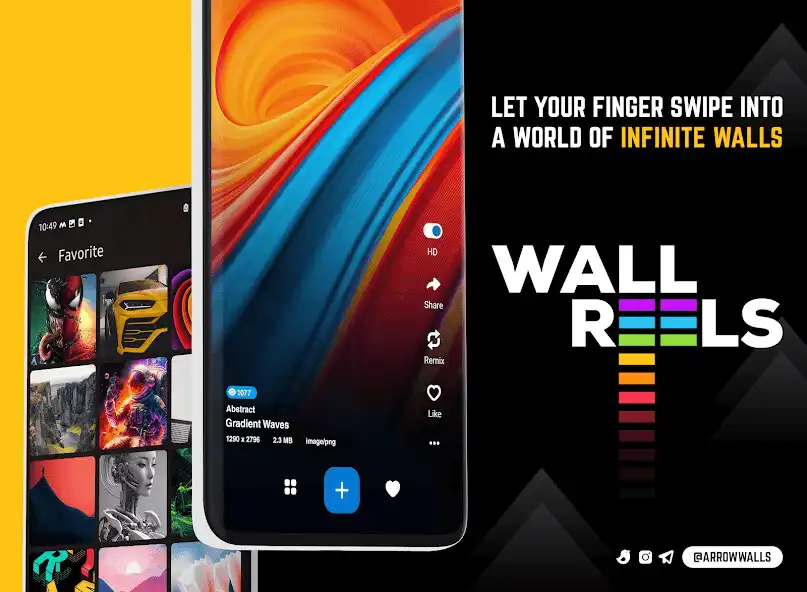 Play WallReels : HD Wallpapers  and enjoy WallReels : HD Wallpapers with UptoPlay