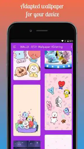 Play WALLX - BT21 Wallpaper HD  and enjoy WALLX - BT21 Wallpaper HD with UptoPlay