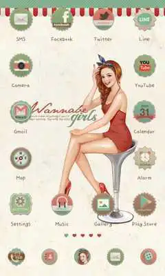 Play Wannabe girls Pin-up girl icon