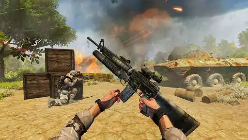 Play APK War Commando 3D - New Action Games 2021  and enjoy War Commando 3D - New Action Games 2021 with UptoPlay com.right.to.develop.jungle.commando.Shooter.game