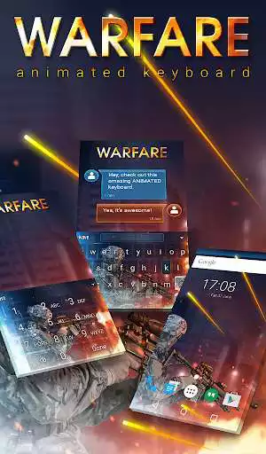 Play Warfare Animated Keyboard + Live Wallpaper  and enjoy Warfare Animated Keyboard + Live Wallpaper with UptoPlay