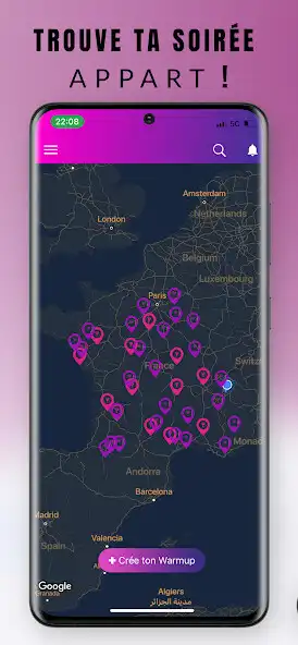Play Warmup App - Trouve Ta Soirée  and enjoy Warmup App - Trouve Ta Soirée with UptoPlay