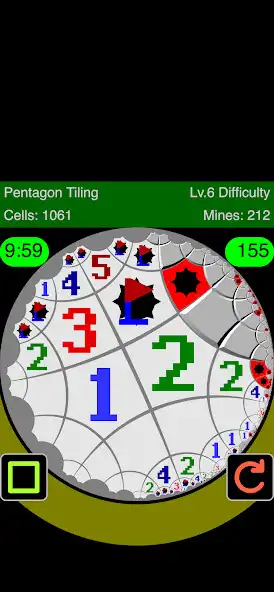 Play Warped Mines: Minesweeper Game as an online game Warped Mines: Minesweeper Game with UptoPlay