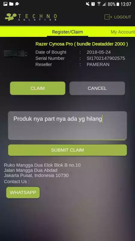 Play Warranty Information for Techno Solution
