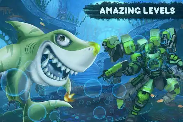 Play Warrior Robot Shark attack: Real shark robot Games