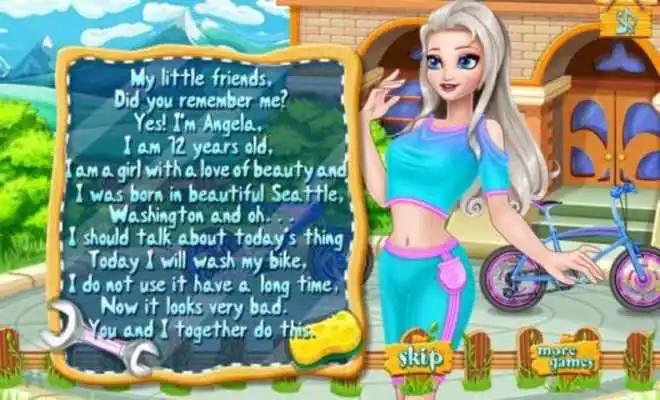 Play Wash Bike Angela Girl