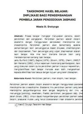 Play Wasis Taksonomi Hasil Belajar