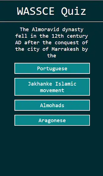 Play WASSCE History Quiz  and enjoy WASSCE History Quiz with UptoPlay