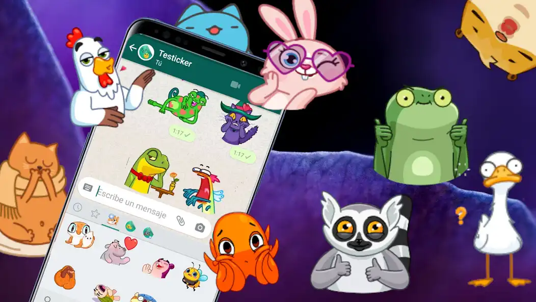 Play WASticker animals in motion  and enjoy WASticker animals in motion with UptoPlay