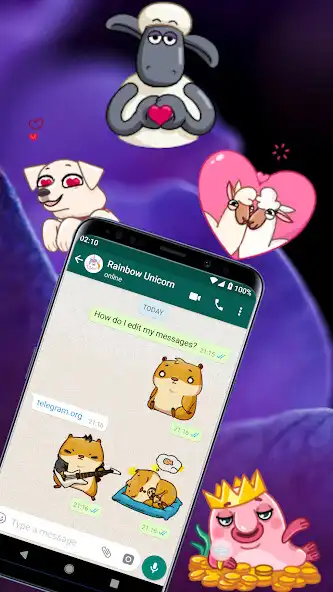 Play WASticker animals in motion as an online game WASticker animals in motion with UptoPlay