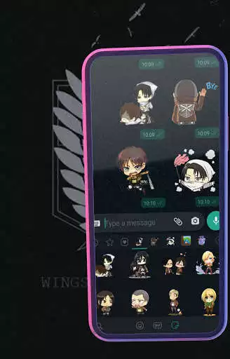 Play WASticker AOT Pack as an online game WASticker AOT Pack with UptoPlay