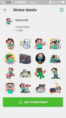 Play WAStickerApps : Minecraft Sticker for WhatsApp