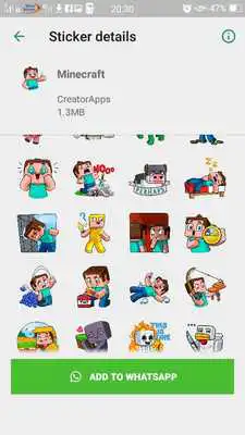 Play WAStickerApps : Minecraft Sticker for WhatsApp