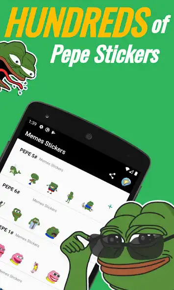 Play WAStickerApps Pepe Stickers  and enjoy WAStickerApps Pepe Stickers with UptoPlay
