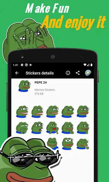Play WAStickerApps Pepe Stickers as an online game WAStickerApps Pepe Stickers with UptoPlay
