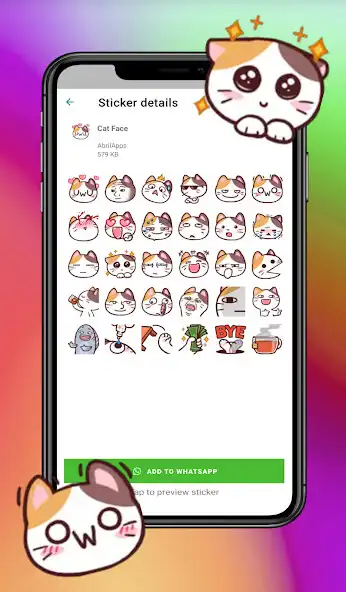 Play WAStickerApps Stickers Cats as an online game WAStickerApps Stickers Cats with UptoPlay