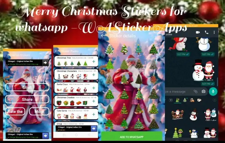 Play WASticker - Christmas Stickers  and enjoy WASticker - Christmas Stickers with UptoPlay