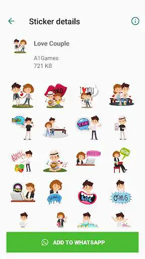 Play WASticker for Whatsapp : New Love Couple Stickers as an online game WASticker for Whatsapp : New Love Couple Stickers with UptoPlay