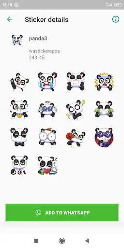 Play WASticker Panda Stickers as an online game WASticker Panda Stickers with UptoPlay