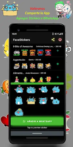 Play WAStickers: FaceStickers  and enjoy WAStickers: FaceStickers with UptoPlay